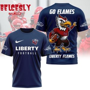 Liberty Flames Go Flames Liberty Football Football Hoodie T-Shirt Navy Version