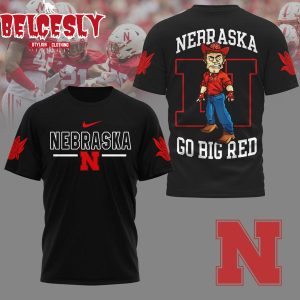 Nebraska Cornhuskers Go Big Red Football Hoodie T-Shirt Black Version